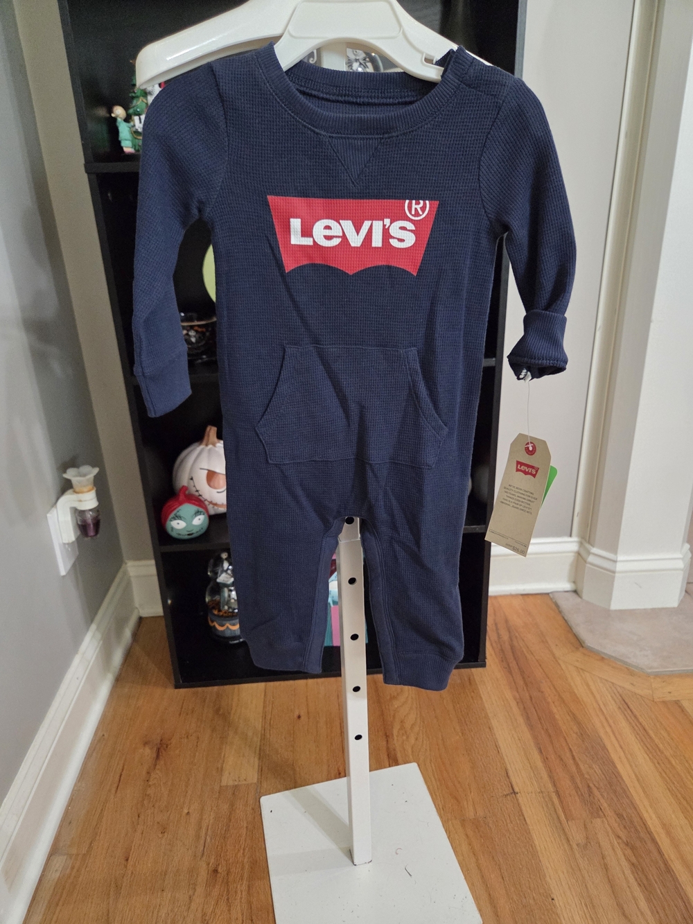 Levi's Navy One-Piece Bodysuit with Red Logo